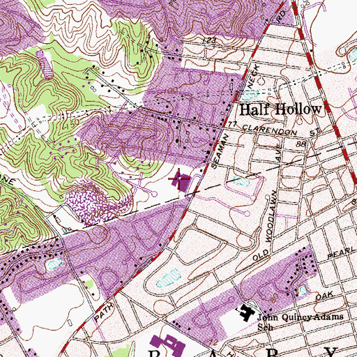 Topographic Map of Paumanok Elementary School, NY