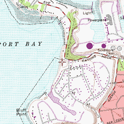 Topographic Map of Steer's Beach, NY