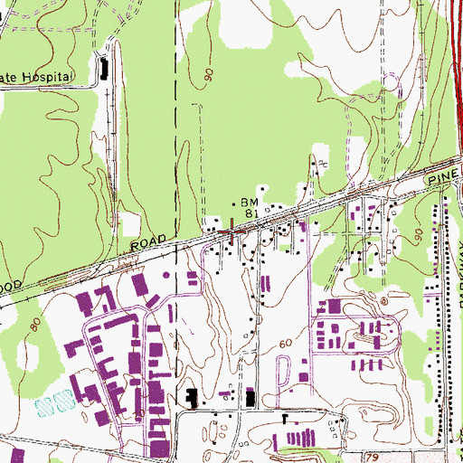 Topographic Map of Deer Park Station, NY