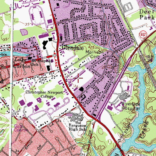 Topographic Map of Barclay Apartments, VA