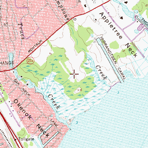 Topographic Map of Gardiner Park, NY