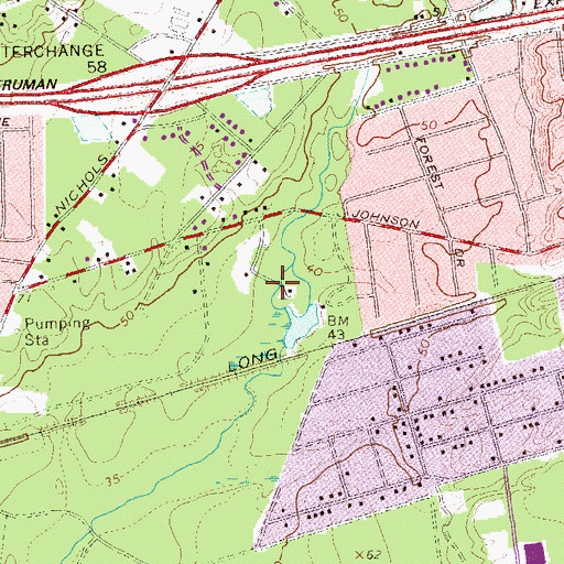 Topographic Map of Lakeland County Park, NY