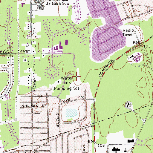 Topographic Map of Otsego Park, NY
