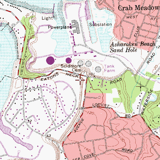 Topographic Map of Steer's Park, NY