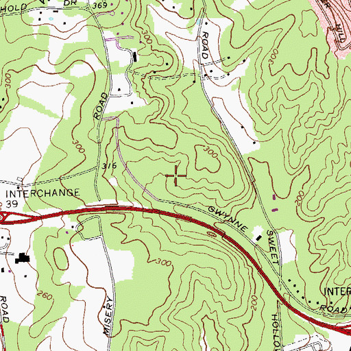 Topographic Map of West Hills County Park, NY