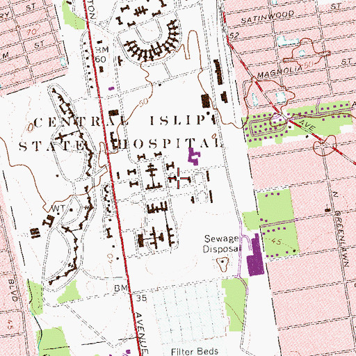 Topographic Map of Academy Hall, NY