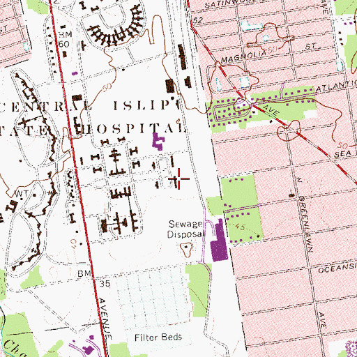 Topographic Map of Heritage Hall, NY