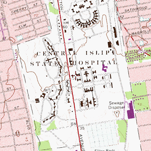 Topographic Map of Mills Hall, NY