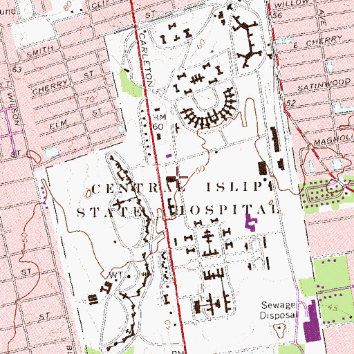 Topographic Map of Robbins Hall, NY