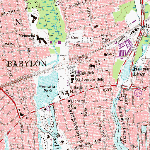 Topographic Map of Saint Joseph's Roman Catholic Church, NY