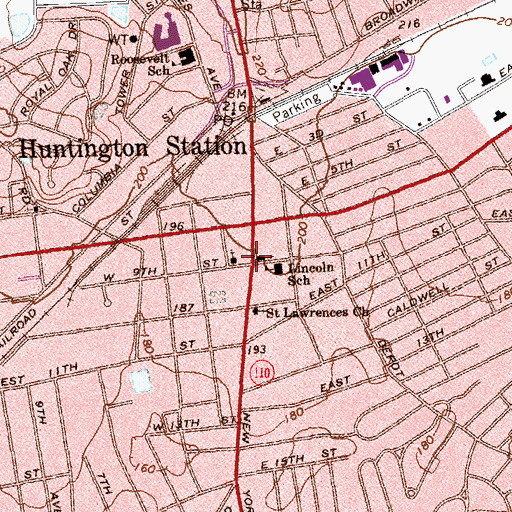 Topographic Map of Saint Hugh's Church, NY