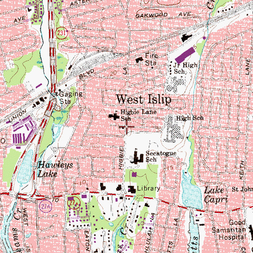 Topographic Map of Saints Peter And Paul Church, NY