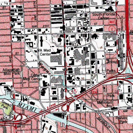 Topographic Map of University of Miami Debbie Institute Day Care Center, FL