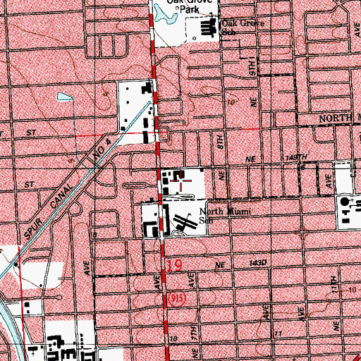Topographic Map of University Shopping Center, FL