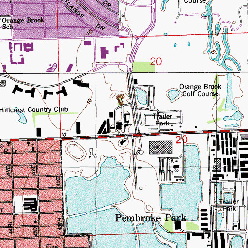 Topographic Map of Seawalk Point Shopping Center, FL