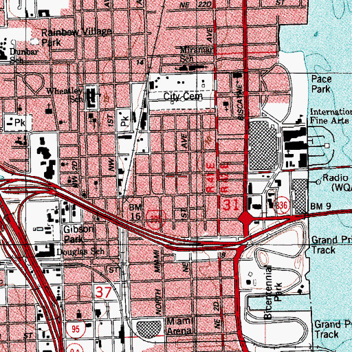 Topographic Map of School Board Station, FL