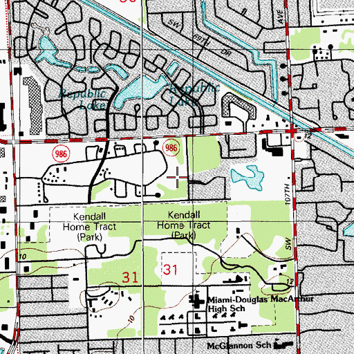 Topographic Map of Ruth Owens Kruse Education Center, FL