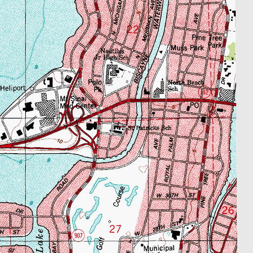 Topographic Map of Saint Patrick's Preschool, FL