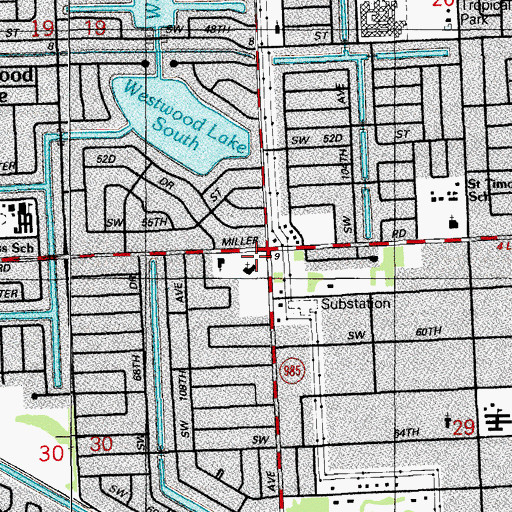 Topographic Map of Saint Paul Lutheran Preschool, FL