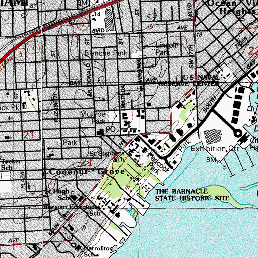 Topographic Map of Saint Stephen's Episcopal School, FL