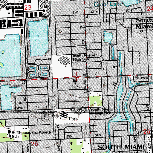 Topographic Map of Palmetto Presbyterian Preschool, FL