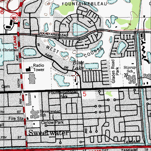 Topographic Map of Our Lady of Divine Providence School, FL