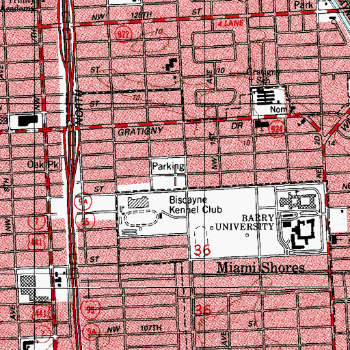 Topographic Map of Hubert O Sibley K - 8 Center, FL