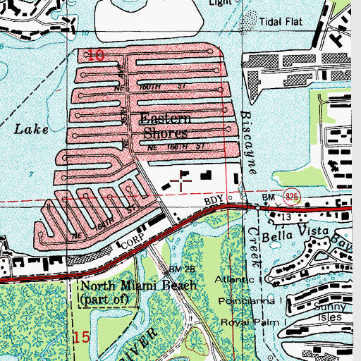 Topographic Map of Intracoastal Mall, FL