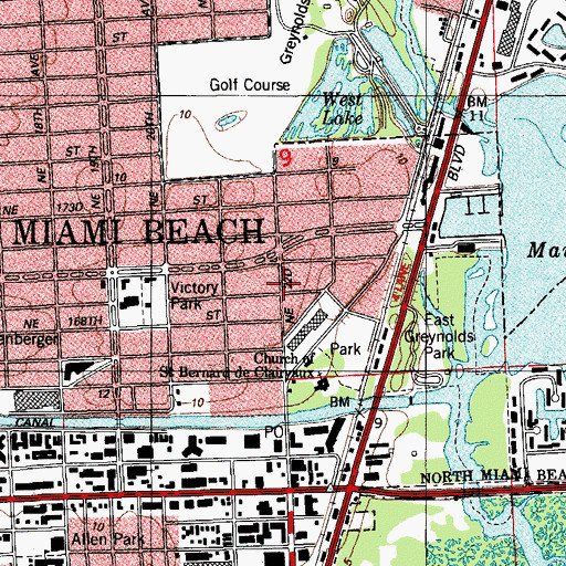 Topographic Map of Heritage Nursing and Rehabilitation Center, FL