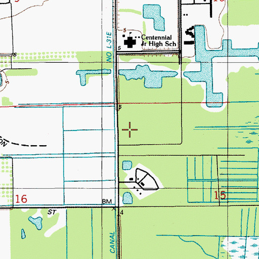 Topographic Map of Doctor Edward L Whigham Elementary School, FL