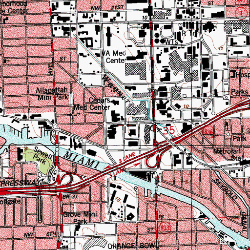 Topographic Map of Downtown Family Health Center, FL