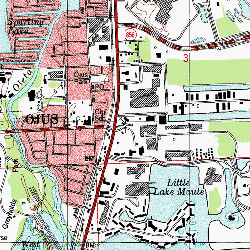 Topographic Map of Aventura Hospital and Medical Center, FL