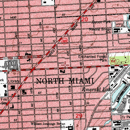 Topographic Map of Berkshire Manor, FL