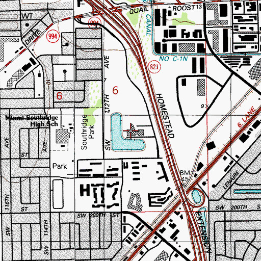 Topographic Map of Abig Satellite School, FL