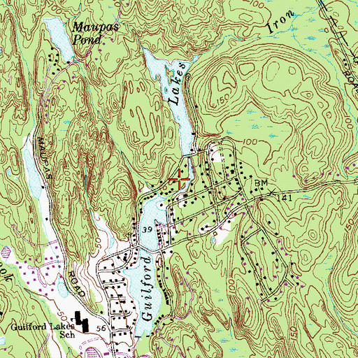 Topographic Map of Iron Stream, CT
