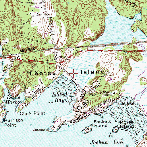 Topographic Map of Island Bay, CT