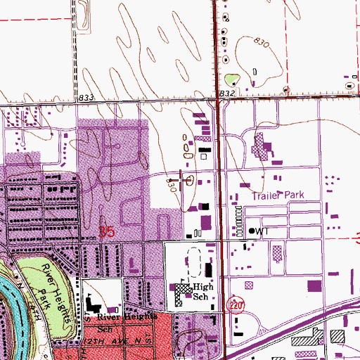 Topographic Map of Christ the King Lutheran Church, MN