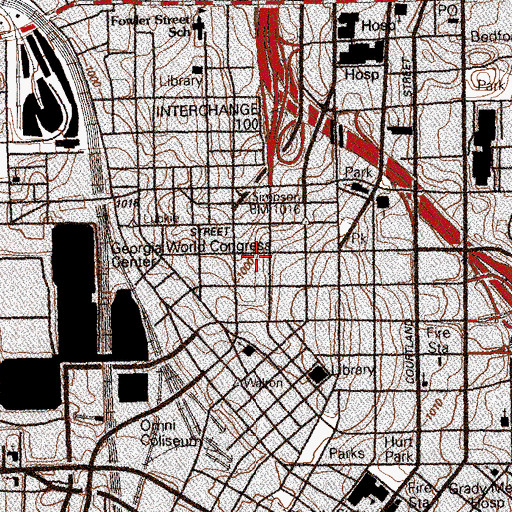 Topographic Map of Childrens Museum of Atlanta, GA