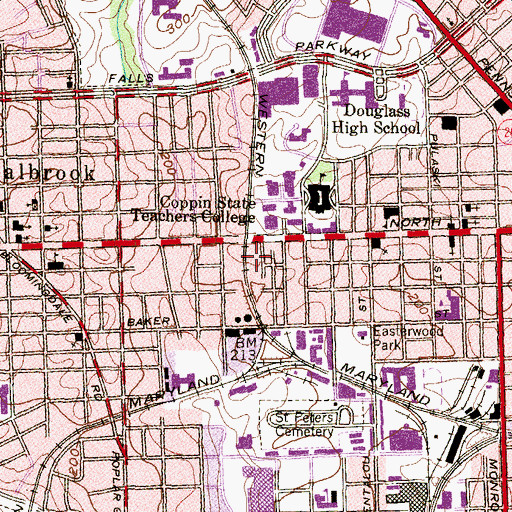 Topographic Map of Health and Human Services Building, MD