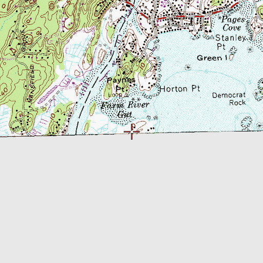 Topographic Map of Kelsey Island, CT