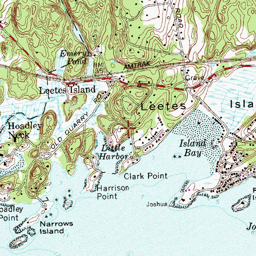 Topographic Map of Little Harbor, CT