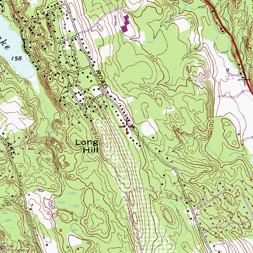 Topographic Map of Long Hill, CT
