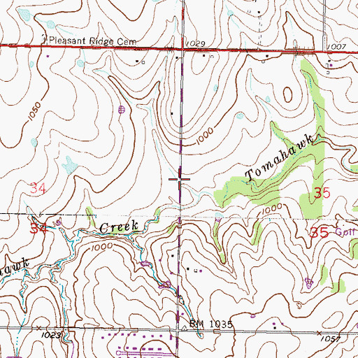 Topographic Map of Family Cemetery, KS