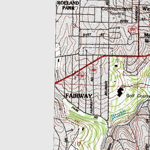 Topographic Map of Shawnee Methodist Mission Cemetery, KS