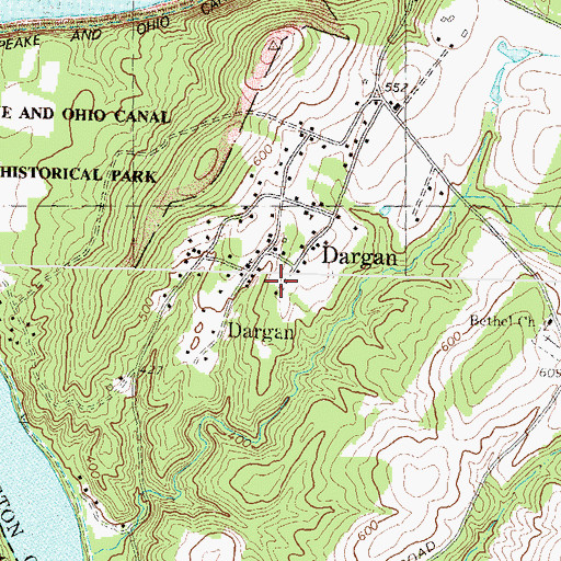 Topographic Map of Potomac Valley Fire Department Company 11, MD