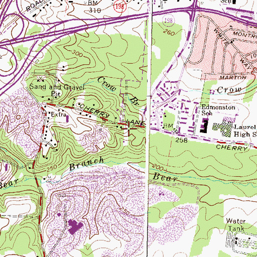 Topographic Map of Prince Georges County Fire and EMS Company 810, MD