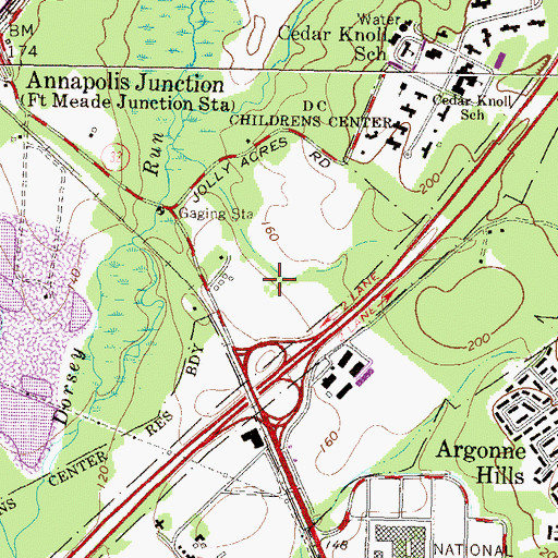 Topographic Map of National Business Park, MD