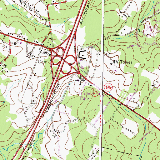 Topographic Map of Jessup Volunteer Fire Department Company 29, MD