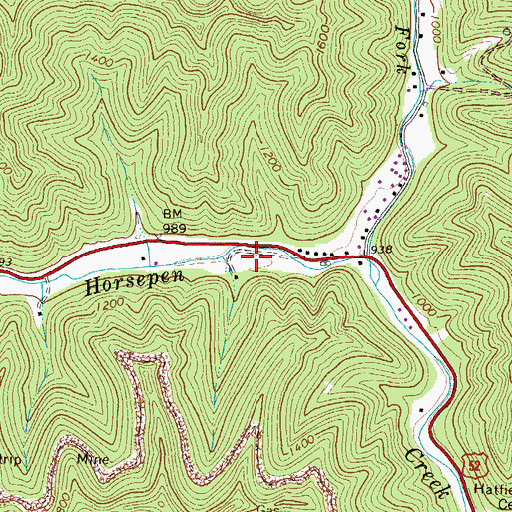 Topographic Map of Gilbert High School (historical), WV