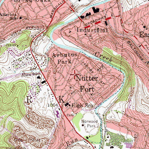 Topographic Map of Mother Goose Land Kindergarten, WV